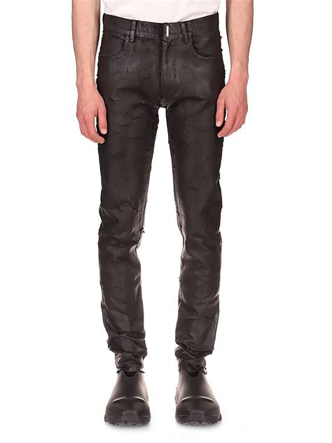 givenchy crackled jeans|Shop Givenchy Shiny Cracked Slim.